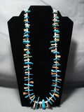 Impressive Vintage Santo Domingo Turquoise Spiny Oyster Necklace-Nativo Arts