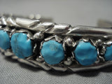 Impressive Vintage Zuni Sterling Silver Native American Bracelet Old Cuff-Nativo Arts