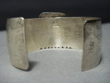 Incredible Armadillo Sterling Silver Turquoise Vintage Native American Jewelry Navajo Bracelet Cuff Old-Nativo Arts