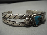 Incredible Double Coil Vintage Navajo Sterling Silver Native American Bracelet-Nativo Arts