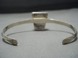 Incredible Lightning Bolt Vintage Native American Jewelry Navajo Sterling Silver Turquoise Bracelet-Nativo Arts