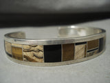 Incredible Navajo **ancient Tree Sap** Native American Jewelry Silver Thicker Bracelet-Nativo Arts