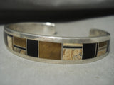 Incredible Navajo **ancient Tree Sap** Native American Jewelry Silver Thicker Bracelet-Nativo Arts