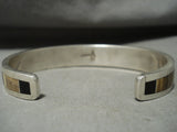 Incredible Navajo **ancient Tree Sap** Native American Jewelry Silver Thicker Bracelet-Nativo Arts