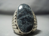 Incredible Navajo Lapis Sterling Native American Jewelry Silver Ring-Nativo Arts