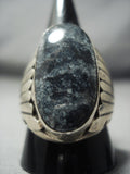 Incredible Navajo Lapis Sterling Native American Jewelry Silver Ring-Nativo Arts