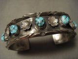 Incredible Rare Turquoise Last Chance Mine Vintage Navajo Native American Jewelry Silver Bracelet-Nativo Arts