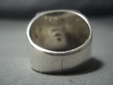 Incredible Rare Vintage Taos Turquoise Bobby Lujan Sterling Silver Ring-Nativo Arts