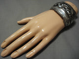 Incredible Running Horse Vintage Native American Navajo Sterling Silver Bracelet-Nativo Arts