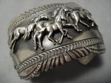 Incredible Running Horse Vintage Native American Navajo Sterling Silver Bracelet-Nativo Arts