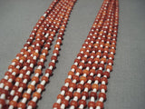 Incredible Santo Domingo Coral Sterling Native American Jewelry Silver Shell Necklace-Nativo Arts
