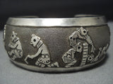 Incredible Vintage Native American Jewelry Hopi Sterling Silver Cheryl Wadsworth Bracelet-Nativo Arts