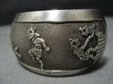 Incredible Vintage Native American Jewelry Hopi Sterling Silver Cheryl Wadsworth Bracelet-Nativo Arts
