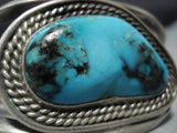 Incredible Vintage Native American Jewelry Navajo Bisbee Turquoise Sterling Silver Bracelet Old-Nativo Arts