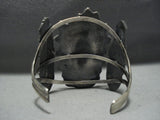 Incredible Vintage Native American Jewelry Navajo Cheif Sterling Silver Bracelet-Nativo Arts