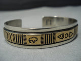 Incredible Vintage Native American Jewelry Navajo Gold Sterling Silver Bracelet Cuff-Nativo Arts