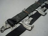 Incredible Vintage Native American Jewelry Navajo Horse Shoe Sterling Silver Concho Belt Old- 437 Grams!-Nativo Arts