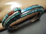 Incredible Vintage Native American Jewelry Navajo Raised Figures Sterling Silver Bracelet Old-Nativo Arts