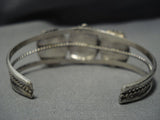 Incredible Vintage Native American Jewelry Navajo Spiny Oyster Signed Sterling Silver Cuff Bracelet-Nativo Arts