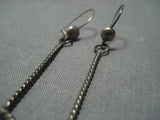 Incredible Vintage Native American Jewelry Navajo Sterling Silver Bisbee Turquoise Earrings Old-Nativo Arts