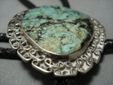Incredible Vintage Native American Jewelry Navajo Sterling Silver Green Turquoise Bracelet-Nativo Arts
