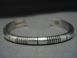 Incredible Vintage Native American Jewelry Navajo Sterling Silver Julian Nez Bracelet-Nativo Arts