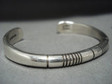Incredible Vintage Native American Jewelry Navajo Sterling Silver Julian Nez Bracelet-Nativo Arts