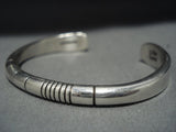 Incredible Vintage Native American Jewelry Navajo Sterling Silver Julian Nez Bracelet-Nativo Arts
