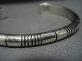 Incredible Vintage Native American Jewelry Navajo Sterling Silver Julian Nez Bracelet-Nativo Arts
