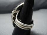 Incredible Vintage Native American Jewelry Navajo Sterling Silver Mint Green Turquoise Ring-Nativo Arts