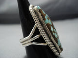 Incredible Vintage Native American Jewelry Navajo Sterling Silver Mint Green Turquoise Ring-Nativo Arts