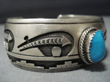 Incredible Vintage Native American Jewelry Navajo Sterling Silver Turquoise Bracelet Old-Nativo Arts