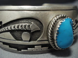 Incredible Vintage Native American Jewelry Navajo Sterling Silver Turquoise Bracelet Old-Nativo Arts