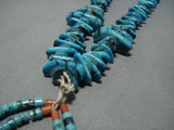Incredible Vintage Native American Jewelry Navajo Turquois Disced 198 Grams Jacla Necklace Old-Nativo Arts