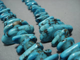 Incredible Vintage Native American Jewelry Navajo Turquois Disced 198 Grams Jacla Necklace Old-Nativo Arts