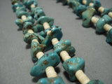 Incredible Vintage Native American Jewelry Navajo Turquoise Nugget 181 Grams Necklace Old-Nativo Arts