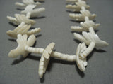 Incredible Vintage Native American Jewelry Zuni Sterling Silver Heishi Necklace Old-Nativo Arts