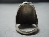 Incredible Vintage Native American Jewelry Zuni Sterling Silver Sky Blue Turquoise Ring-Nativo Arts