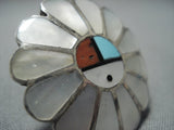 Incredible Vintage Native American Jewelry Zuni Turquoise Sterling Silver Bracelet Old Cuff-Nativo Arts