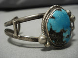 Incredible Vintage Native American Navajo Bisbee Turquoise Sterling Silver Bracelet-Nativo Arts