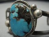 Incredible Vintage Native American Navajo Bisbee Turquoise Sterling Silver Bracelet-Nativo Arts