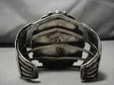 Incredible Vintage Native American Navajo Easter Blue Turquoise Sterling Silver Bracelet Old-Nativo Arts