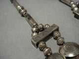 Incredible Vintage Native American Navajo Hand Wrought Tubule Sterling Silver Necklace Old-Nativo Arts