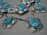 Incredible Vintage Native American Navajo Julie Etsitty Turquoise Sterling Silver Necklace Set-Nativo Arts