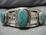Incredible Vintage Native American Navajo Royston Turquoise Benny Haley Sterling Silver Bracelet-Nativo Arts