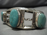 Incredible Vintage Native American Navajo Royston Turquoise Benny Haley Sterling Silver Bracelet-Nativo Arts