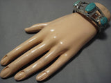 Incredible Vintage Native American Navajo Royston Turquoise Benny Haley Sterling Silver Bracelet-Nativo Arts