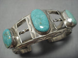 Incredible Vintage Native American Navajo Royston Turquoise Benny Haley Sterling Silver Bracelet-Nativo Arts