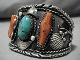 Incredible Vintage Native American Navajo Royston Turquoise Sterling Silver Bracelet Old-Nativo Arts