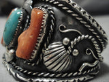 Incredible Vintage Native American Navajo Royston Turquoise Sterling Silver Bracelet Old-Nativo Arts